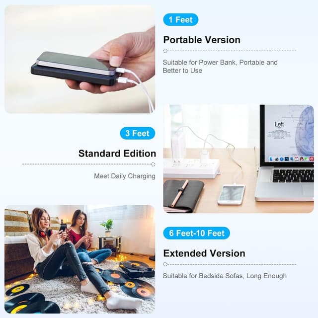 Thumbnail 6 de Apple MFi Certified iPhone Charger 3ft (Lightning to USB) Fast Charging Cable, 3 Feet