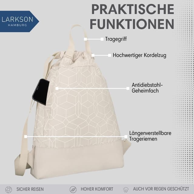 Detalle 2 de LARKSON No 7 Turnbeutel Rucksack, 11 Liter