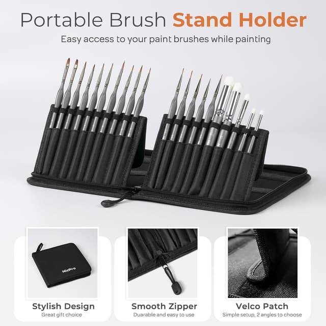 Thumbnail 4 de Nicpro 20 pièces pinceaux pour maquettes 🎨