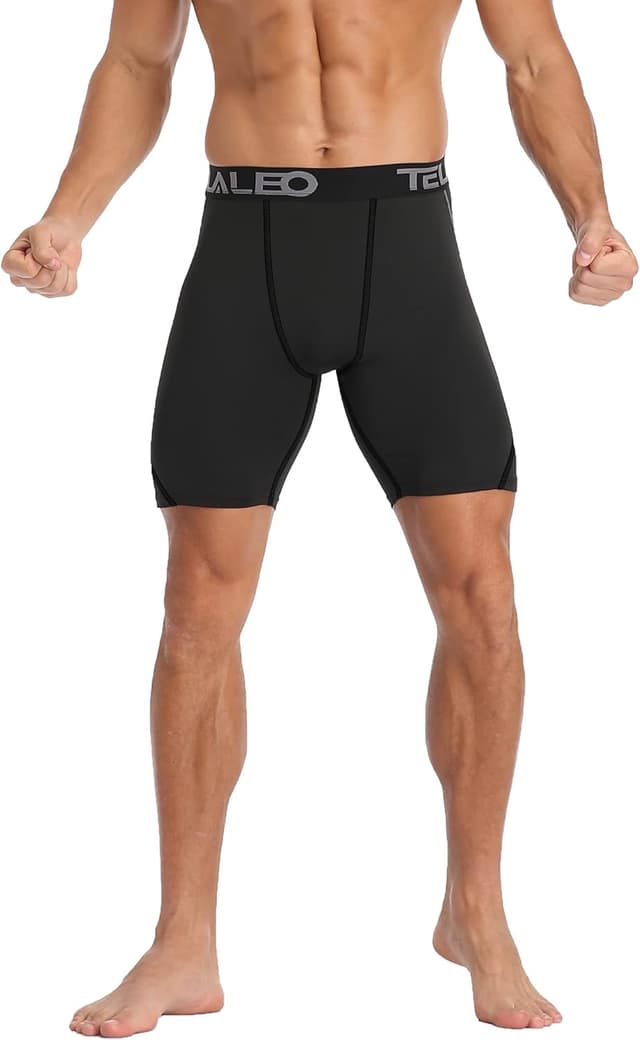 Detalle de TELALEO 5-Pack or 6-Pack Men’s Compression Shorts (Spandex Athletic Baselayer)