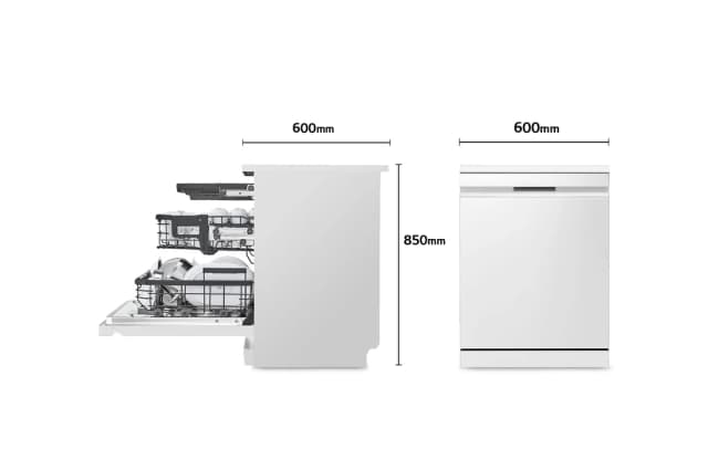 Thumbnail 1 de LG DF587HHS Lavavajillas QuadWash Steam, blanco 🚰