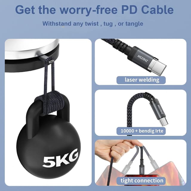 Detalle 2 de Samsung Galaxy S10/Note 10 USB-C Ladekabel 5m 3.1A