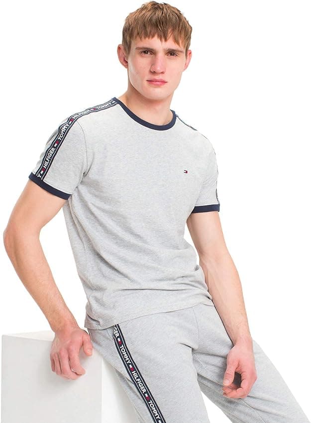 Detalle 2 de Tommy Hilfiger Camiseta Grey Heather M camiseta 100% algodón