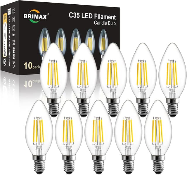 Detalle de BRIMAX E14 LED candle bulbs 4W 10 pack