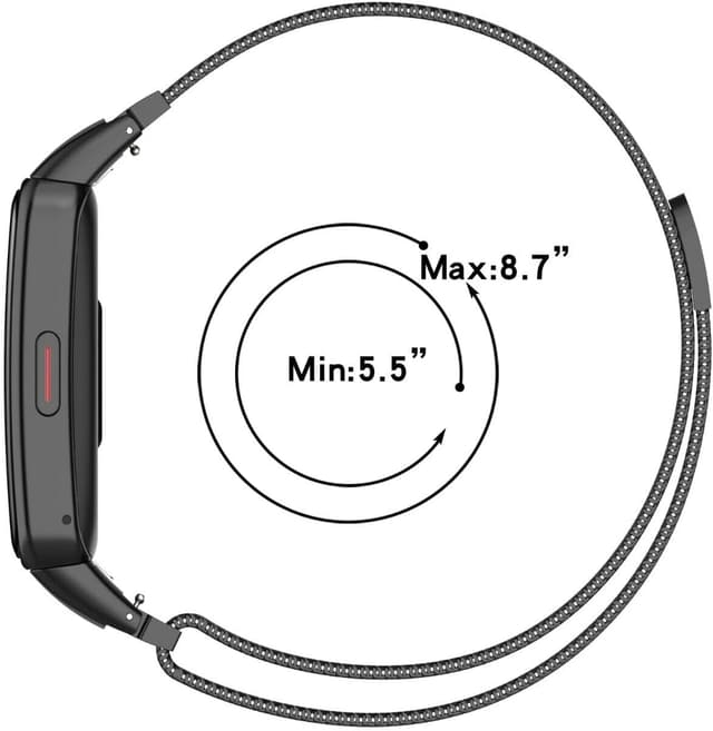 Detalle de Panda Bobo metal milanese strap for Huawei Band 6 / 6 Pro and Honor Band 6 / 7