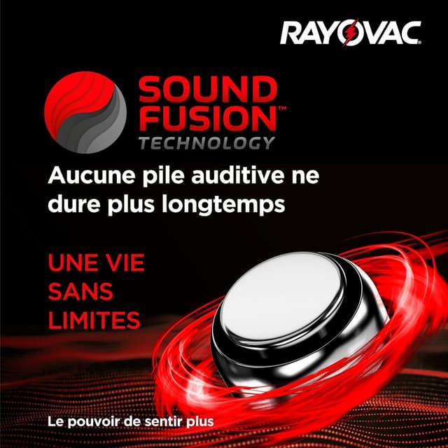 Detalle 2 de Piles Rayovac Extra Size 13 pour appareils auditifs : 64 piles zinc-air sans mercure (8 blisters)