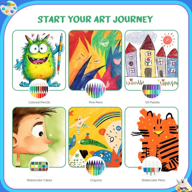 Thumbnail 4 de TCJJ 208 Piezas Maletín Pinturas Niños Sirena