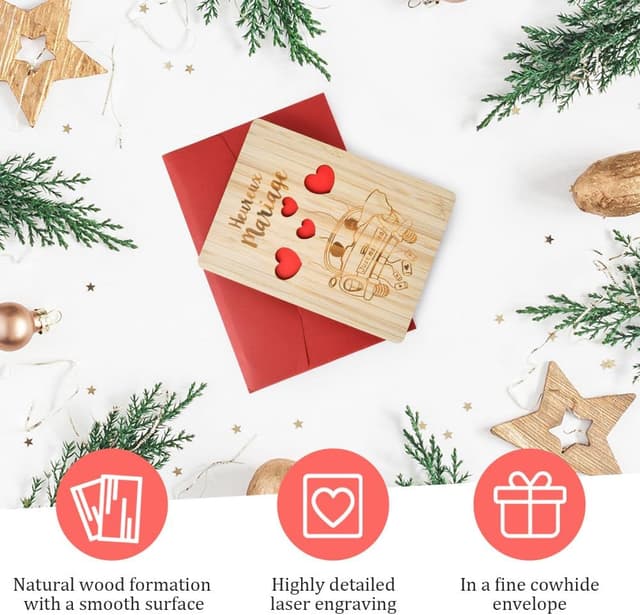 Thumbnail 3 de Vicloon Biglietto Auguri in Legno 💌