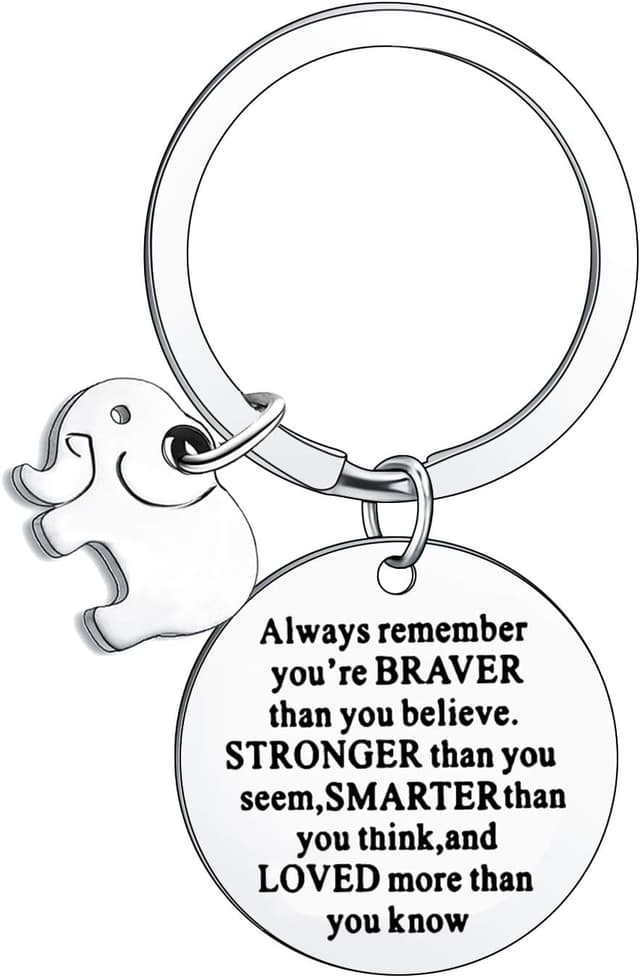 Thumbnail 6 de BESPMOSP Inspirational “Don’t Forget How Strong You are” stainless steel keychain with velvet gift bag