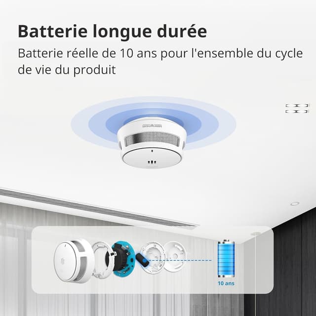 Detalle 2 de Détecteur de fumée intelligent 10 ans