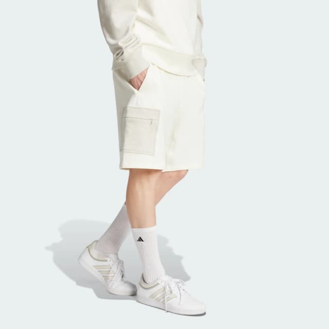 Detalle de Pantalón corto Adidas ALL SZN French Terry Colorblock (blanco)