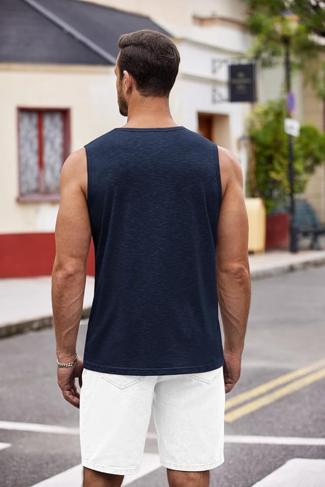 Detalle de COOFANDY Débardeur homme sans manches T-shirt léger fitness, séchage rapide pour la musculation et le gym