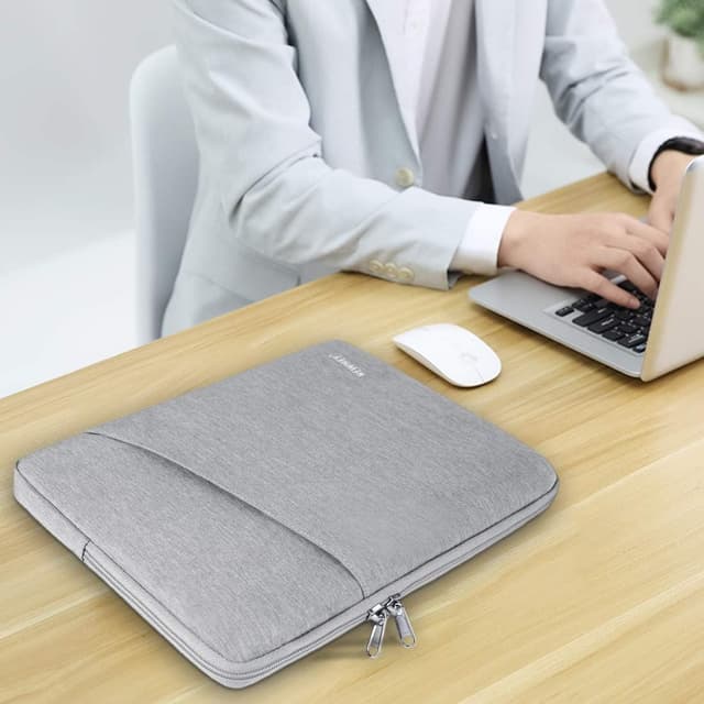 Detalle 2 de NEWHEY 14 Inch Laptop Sleeve Case with Water Repellent Oxford Fabric and Shock Resistant Padding (Gray)