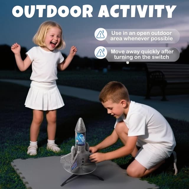 Detalle de Dreamon Rocket Launcher for Kids with Parachute LED Light (rechargeable outdoor space toy)