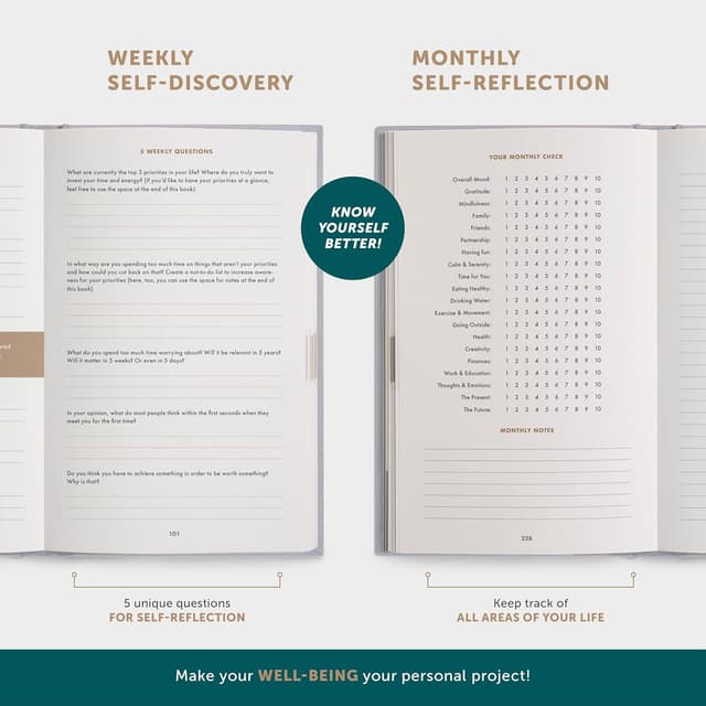 Detalle de 6-Minute Diary 3-Million-Copy Gratitude Journal – guided positive psychology self-care notebook