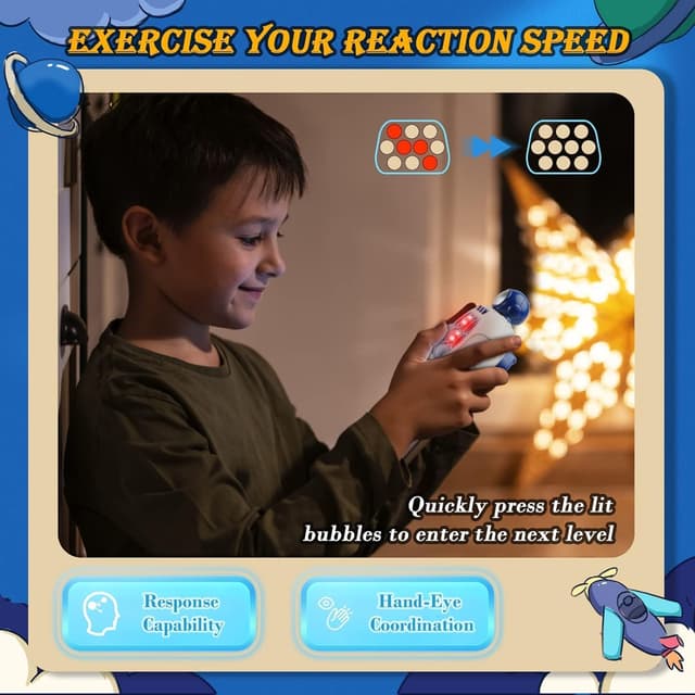 Detalle 2 de Azyh Quick Press Game Fidget Toys Pro handheld push game console for kids and adults