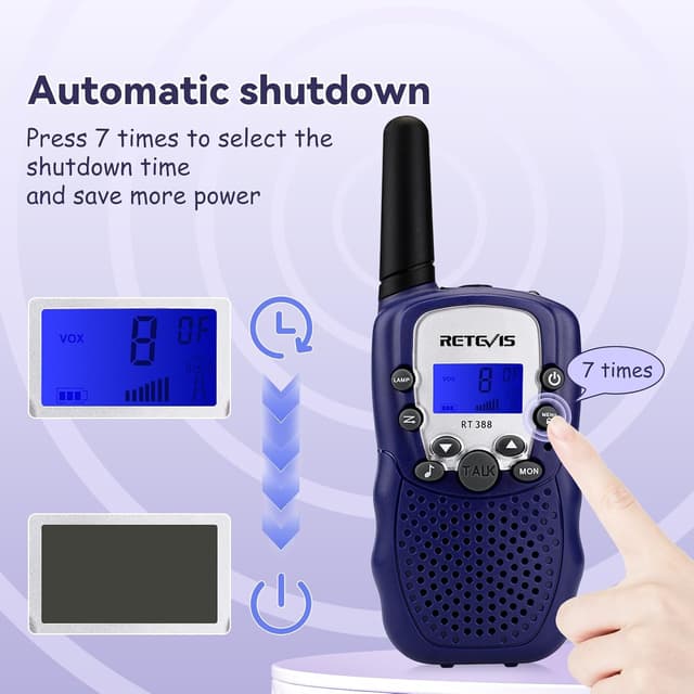 Detalle 1 de Retevis RT388 kids walkie talkies 79 g