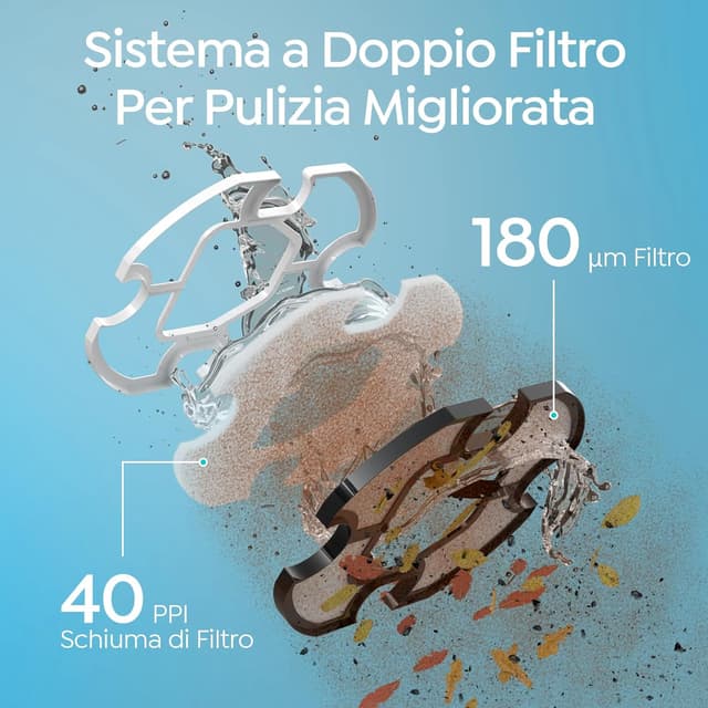 Detalle de TALOSBO (2026 Upgrade) S2 Robot Piscina Senza Fili con doppia filtrazione, parcheggio automatico fino a 80 m²