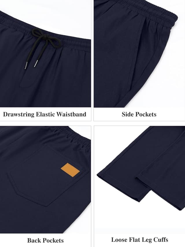 Thumbnail 6 de Comdecevis Men’s Relaxed Fit Casual Pants Elastic Waist Sweatpants with Pockets Cargo Joggers