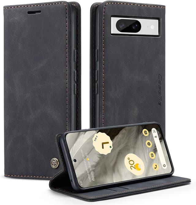 Detalle de Cracedily Flip Wallet Leather Case for Google Pixel 8 (Magnetic Closure, Kickstand)