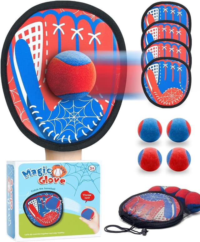 Detalle de Toss and Catch Ball Game Set 4 paddles