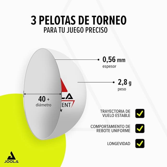 Detalle 1 de JOOLA Set Duo Pro 2 — 6 piezas de ping pong 🏓