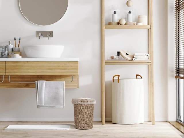 Thumbnail 4 de StorageWorks Wicker Waste Basket Small trash can 🗑