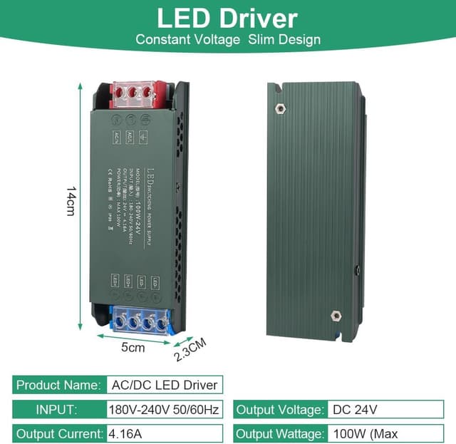 Detalle 2 de URAQT Trasformatore LED 24V 100W Ultra Sottile