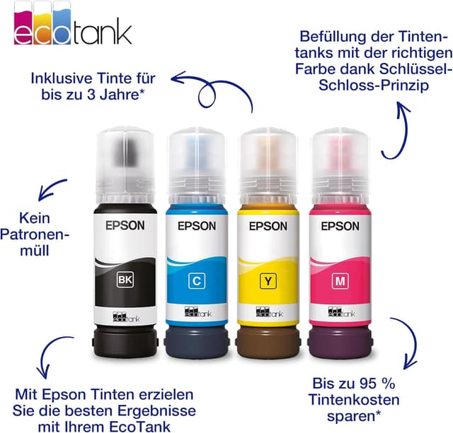 Thumbnail 1 de Epson EcoTank 104 Original Tinte in Flaschen Vier Farben