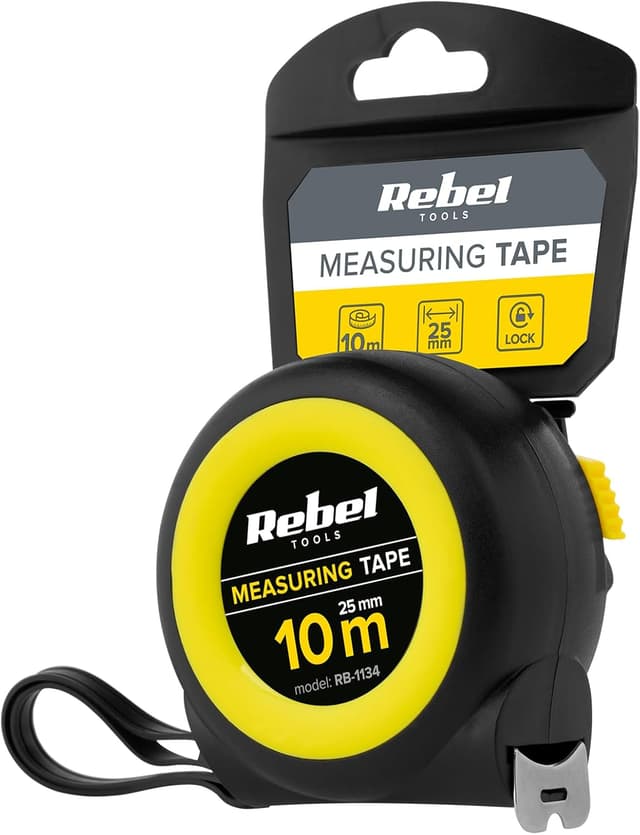 Detalle de Metro a nastro professionale robusto RB-1134, 10 m e nastro largo 25 mm