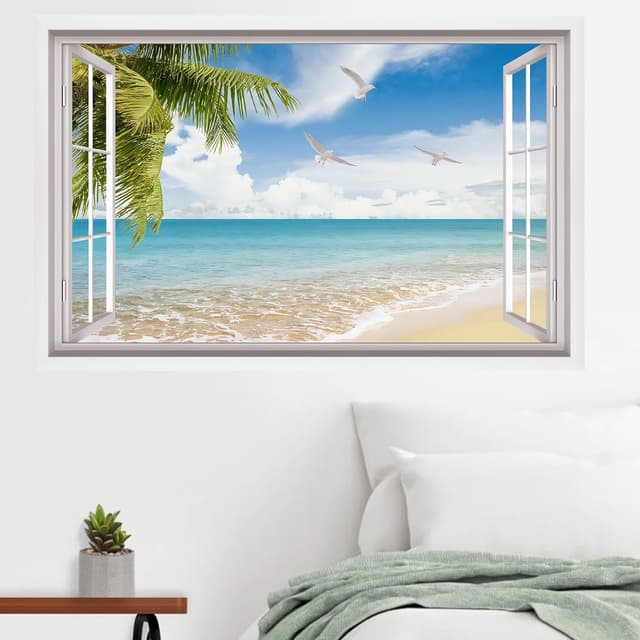 Thumbnail 4 de HPNIUB 3D Beach Wall Sticker 1 mural 🖼