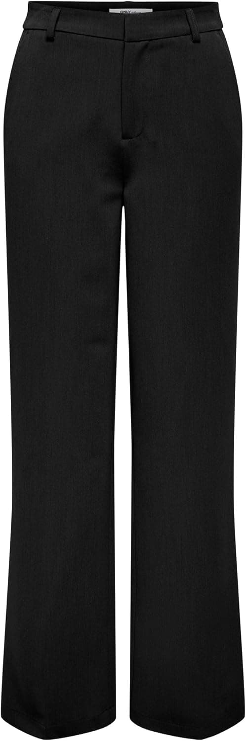 Detalle de Pantaloni ONLY Onlhattie-Lana HW W Mel Pant TLR da donna, gamba lunga e vita alta a taglio dritto