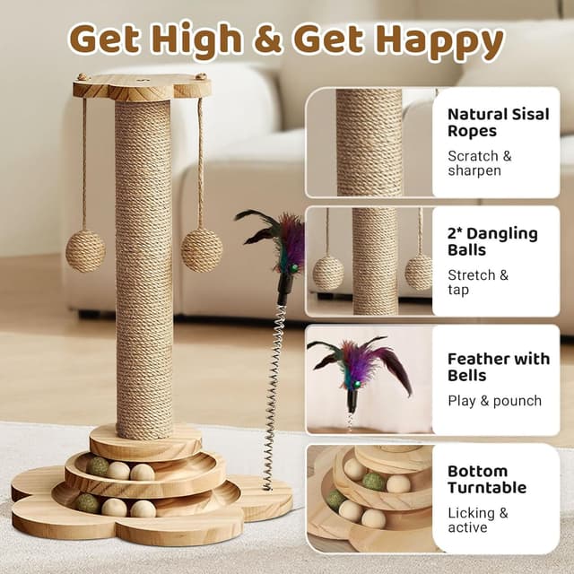 Detalle 2 de Cat Scratching Post 45 cm for Smaller Cats 🐱