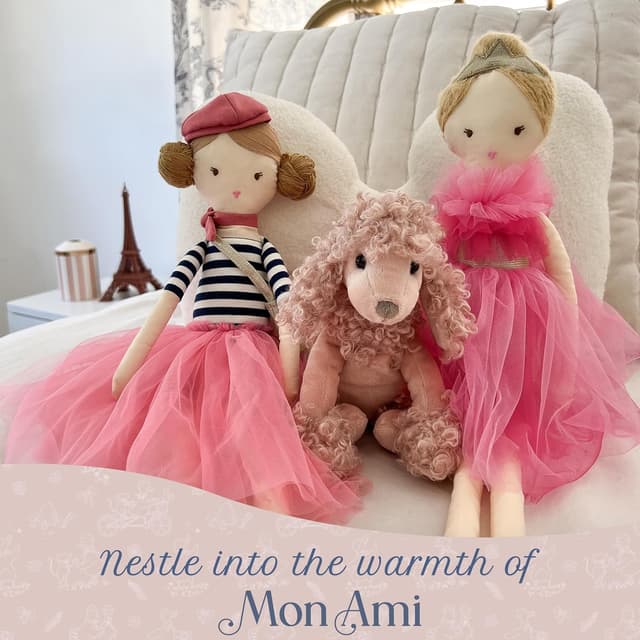 Detalle 2 de MON AMI Paris Poodle plush 19cm