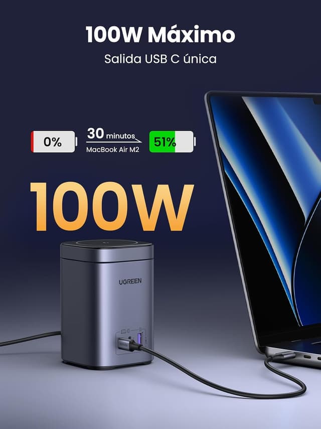 Thumbnail 2 de UGREEN Nexode 100W Cargador USB C Qi 15W