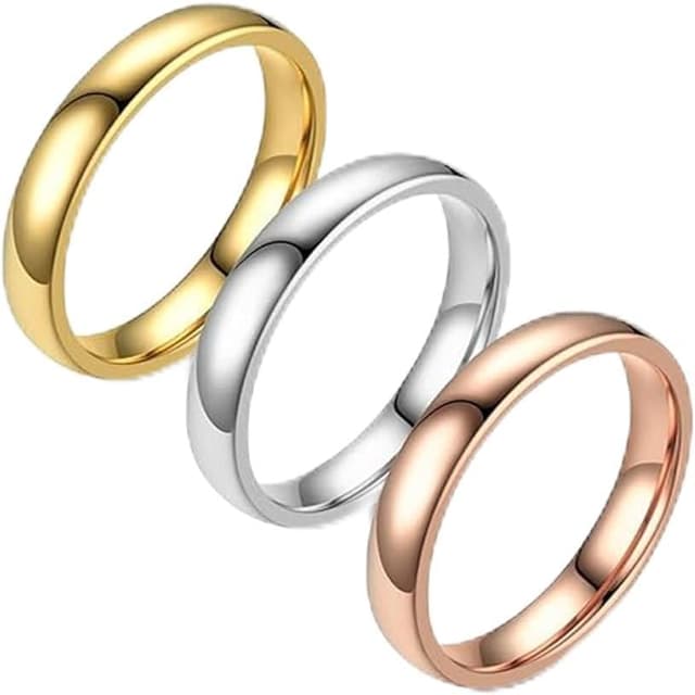 Detalle de 3er Ring-Set in 3 Farben, Größe 52-67