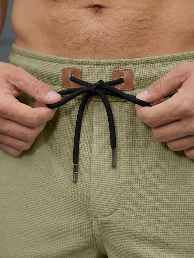 Detalle 1 de JMIERR Men’s Casual Waffle Knit Shorts (5” or 7”) with Elastic Waist & Pockets