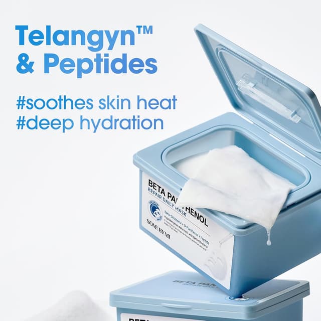 Detalle de SOME BY MI Beta-Panthenol Repair Daily Mask – Maschera viso vegana quotidiana, 30 maschere (335 g)