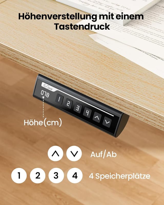 Thumbnail 3 de ErGear Höhenverstellbarer Schreibtisch 120x60 cm