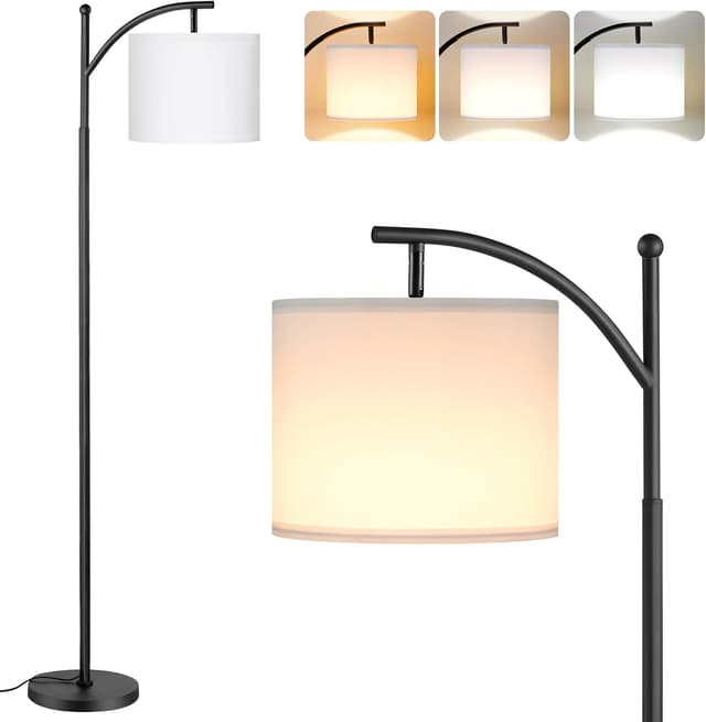 Detalle de PreeOtti Stehlampe Wohnzimmer LED, 3 Modi