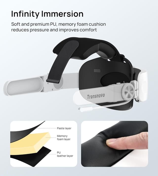 Detalle 1 de TRANSNOVO VR head strap 6000mAh