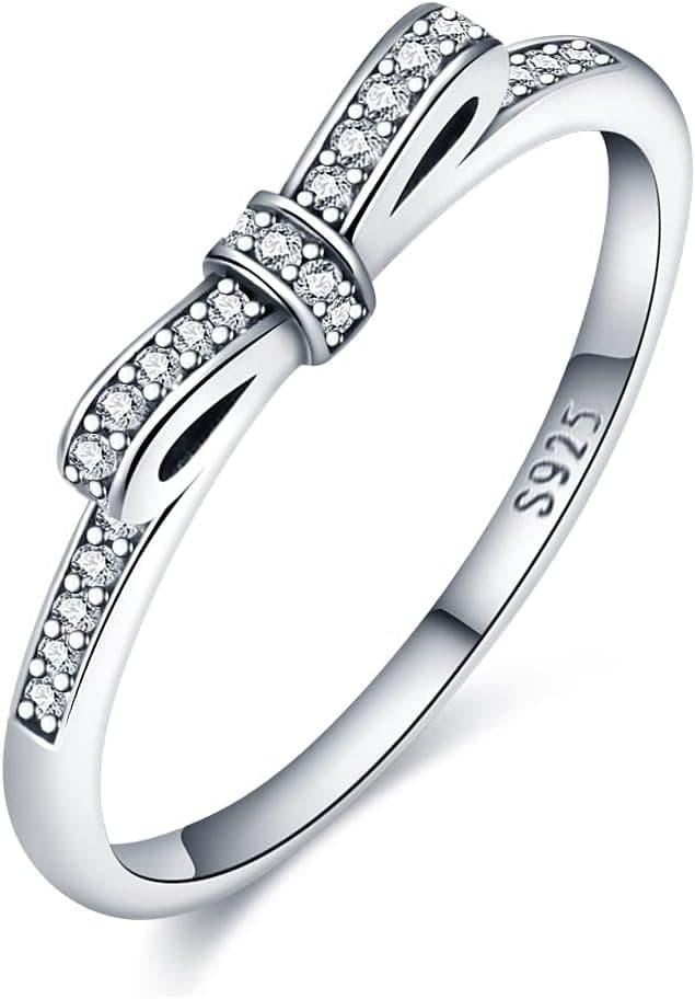 Thumbnail 6 de KUNSIR 925 Sterling Silber Liebesknoten-Ring mit Zirkonia (Größe R1) für Damen