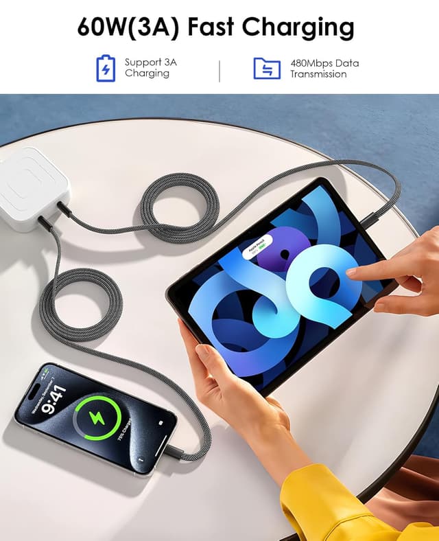 Detalle 2 de Magtame Magnetic USB C Cable 5ft 60W fast charging