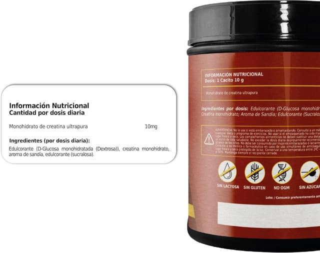 Thumbnail 5 de Healthy Fusion Creatina Monohidrato 10,000mg 💪 Sandía 300g