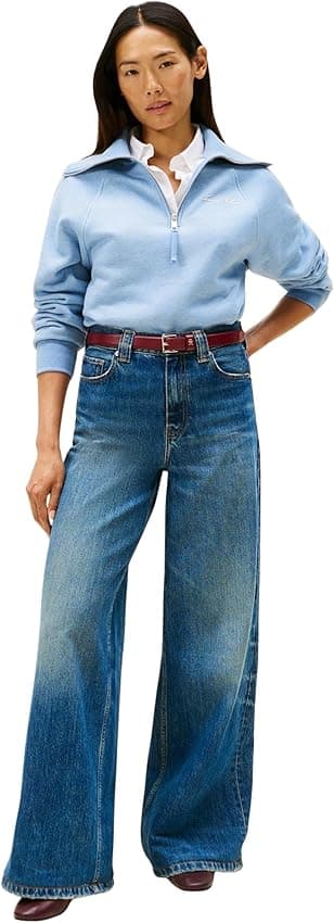 Detalle 2 de Tommy Hilfiger Classic Script Sudadera S Azul