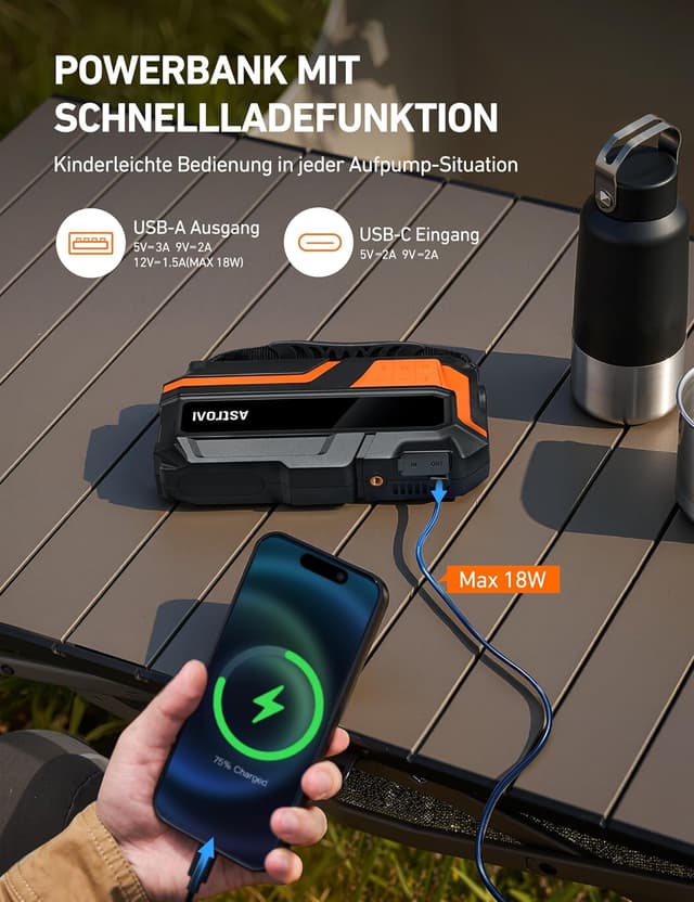 Detalle 2 de AstroAI MF16 6000A Starthilfe Powerbank