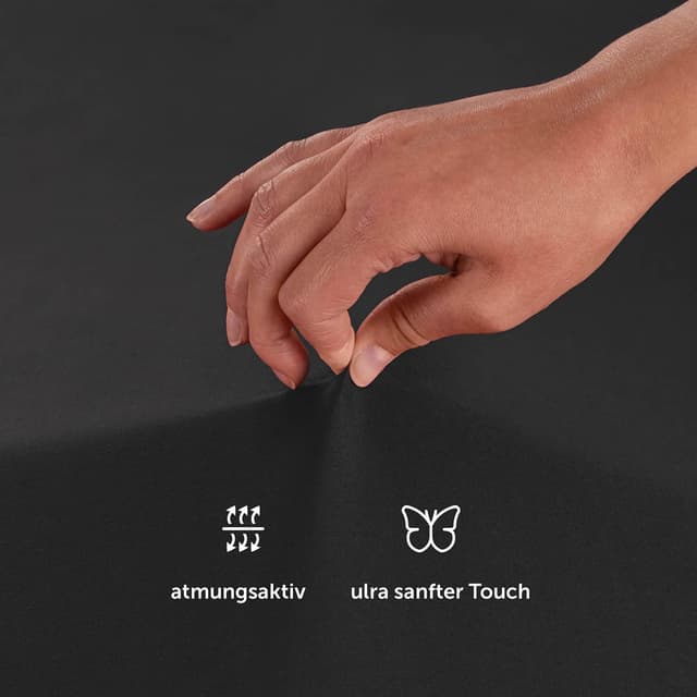 Detalle 2 de Blumtal Mikrofaserstecker Sommergrün – Spannbettlaken für Matratzenhöhe bis 25 cm