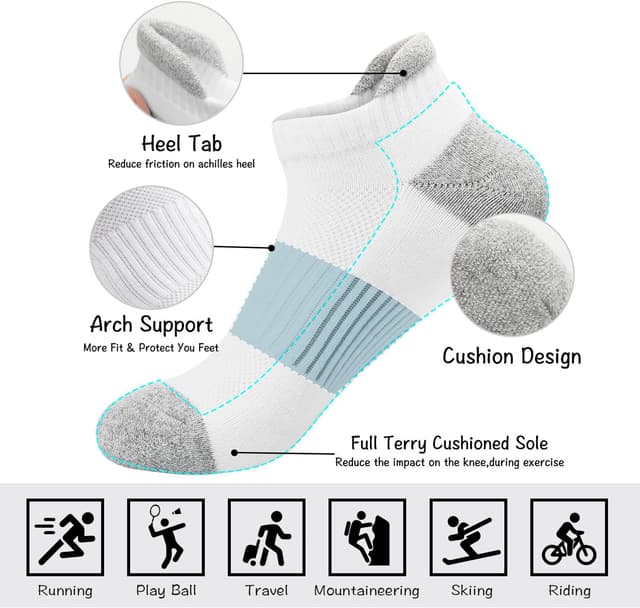 Thumbnail 2 de ILovDaisy Trainer Running Socks Womens 5 Pairs