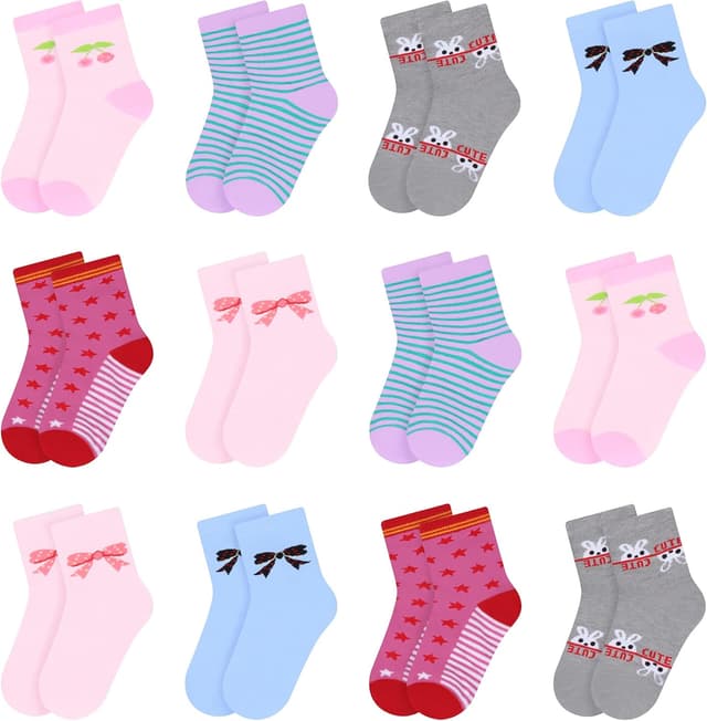 Detalle de L&K-II set da 12 paia di calzini bambino in cotone con elastan 2808VA