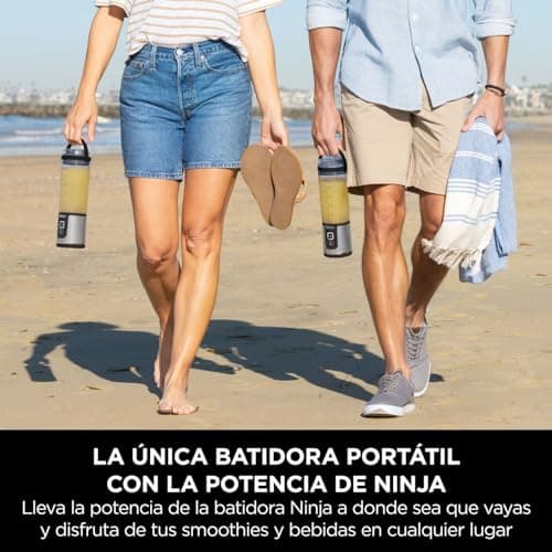Detalle de Ninja Blast Batidora portátil BC151EUBK 530 ml y tapa antigoteo